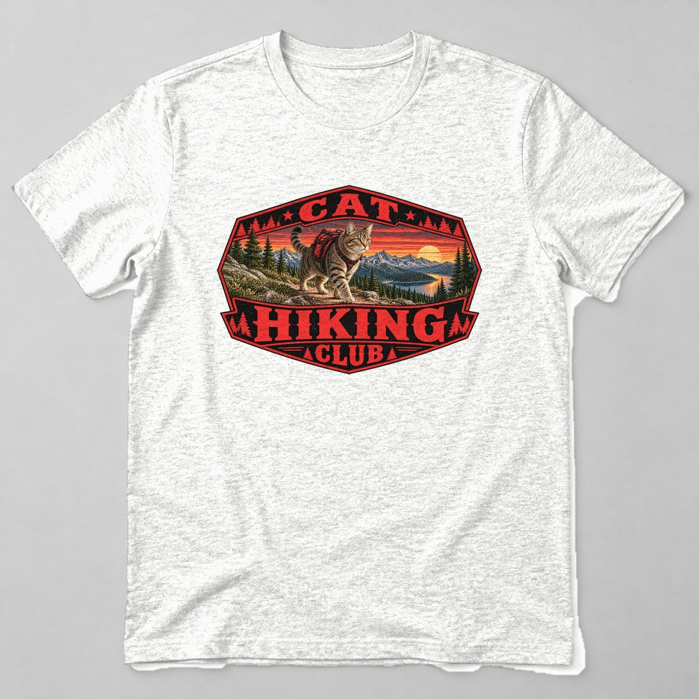 Cat Hiking Club T-Shirt in White