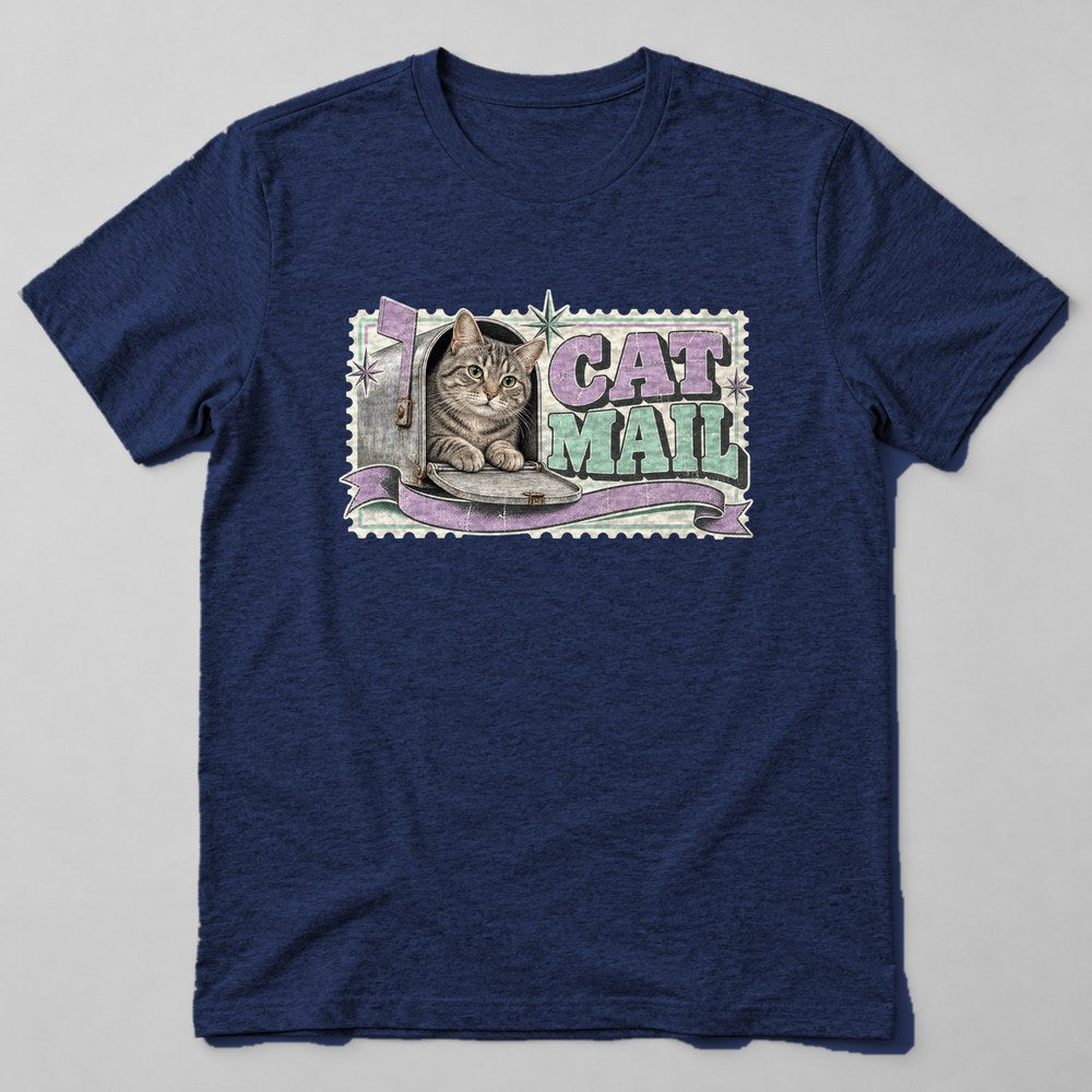 Cat Mail T-Shirt in Navy