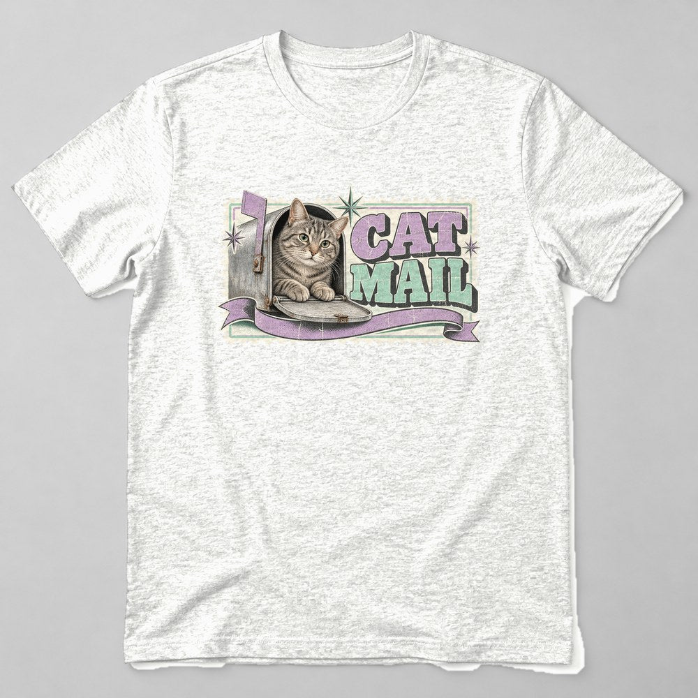 Cat Mail T-Shirt in White