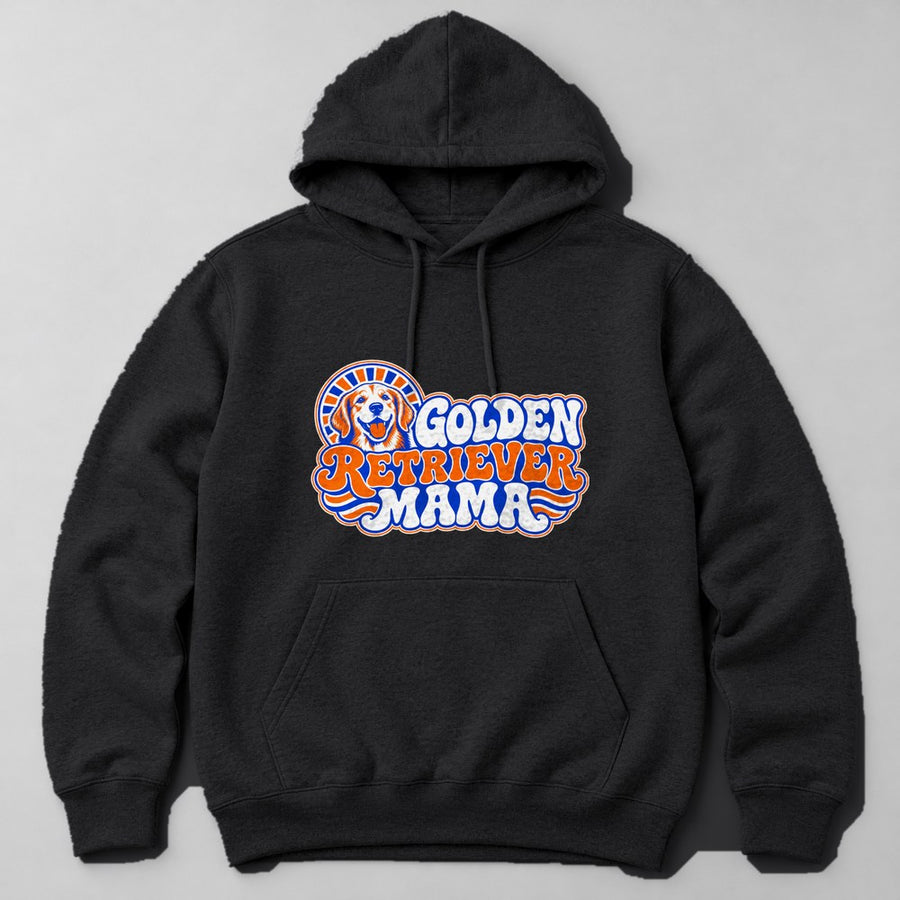 Golden Retriever Mama Hoodie in Black