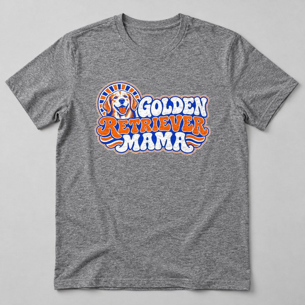 Golden Retriever Mama T-Shirt in Heather Grey