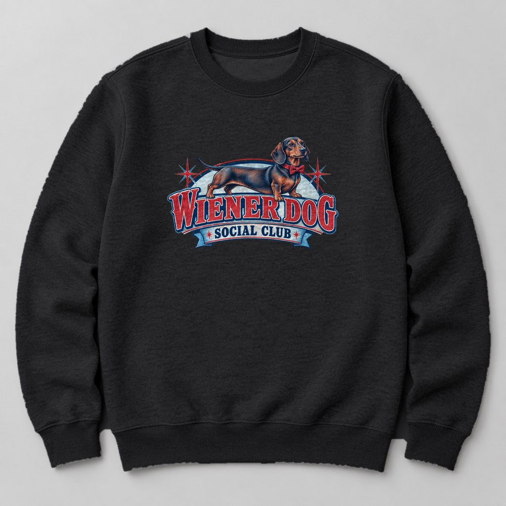 Wiener Dog Social Club Sweatshirt in Black