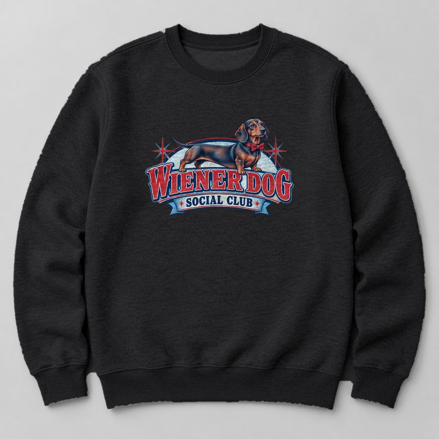 Wiener Dog Social Club Sweatshirt in Black