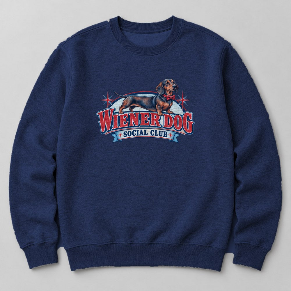 Wiener Dog Social Club Sweatshirt in Navy
