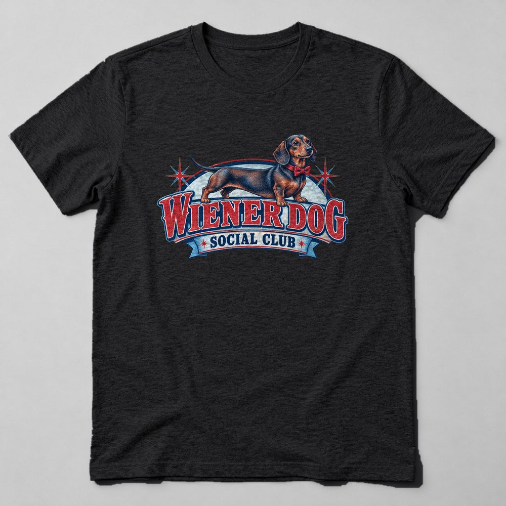 Wiener Dog Social Club T-Shirt in Black