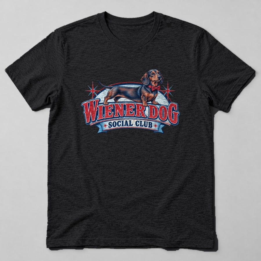 Wiener Dog Social Club T-Shirt in Black