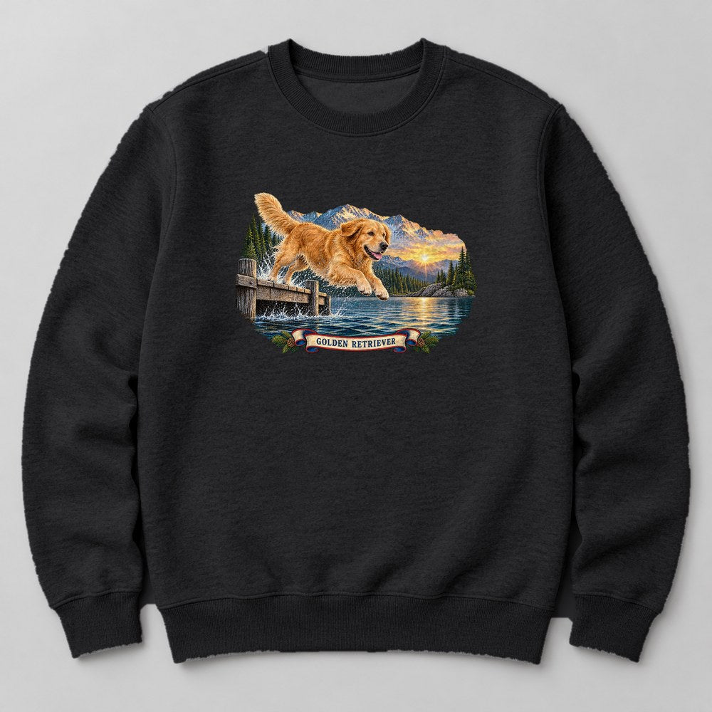 Golden Retriever Sweatshirt in Black
