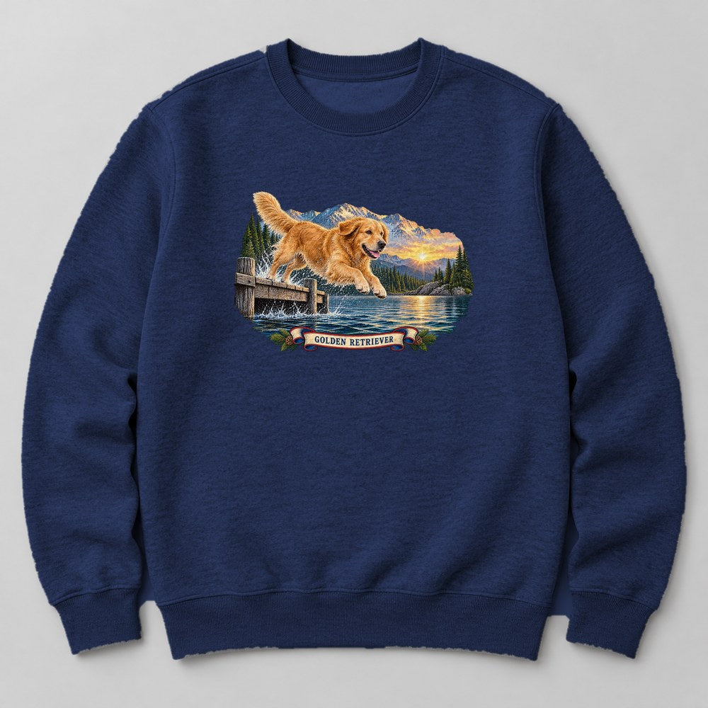 Golden Retriever Sweatshirt in Navy