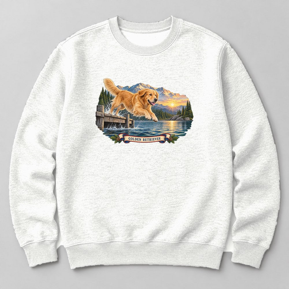 Golden Retriever Sweatshirt in White