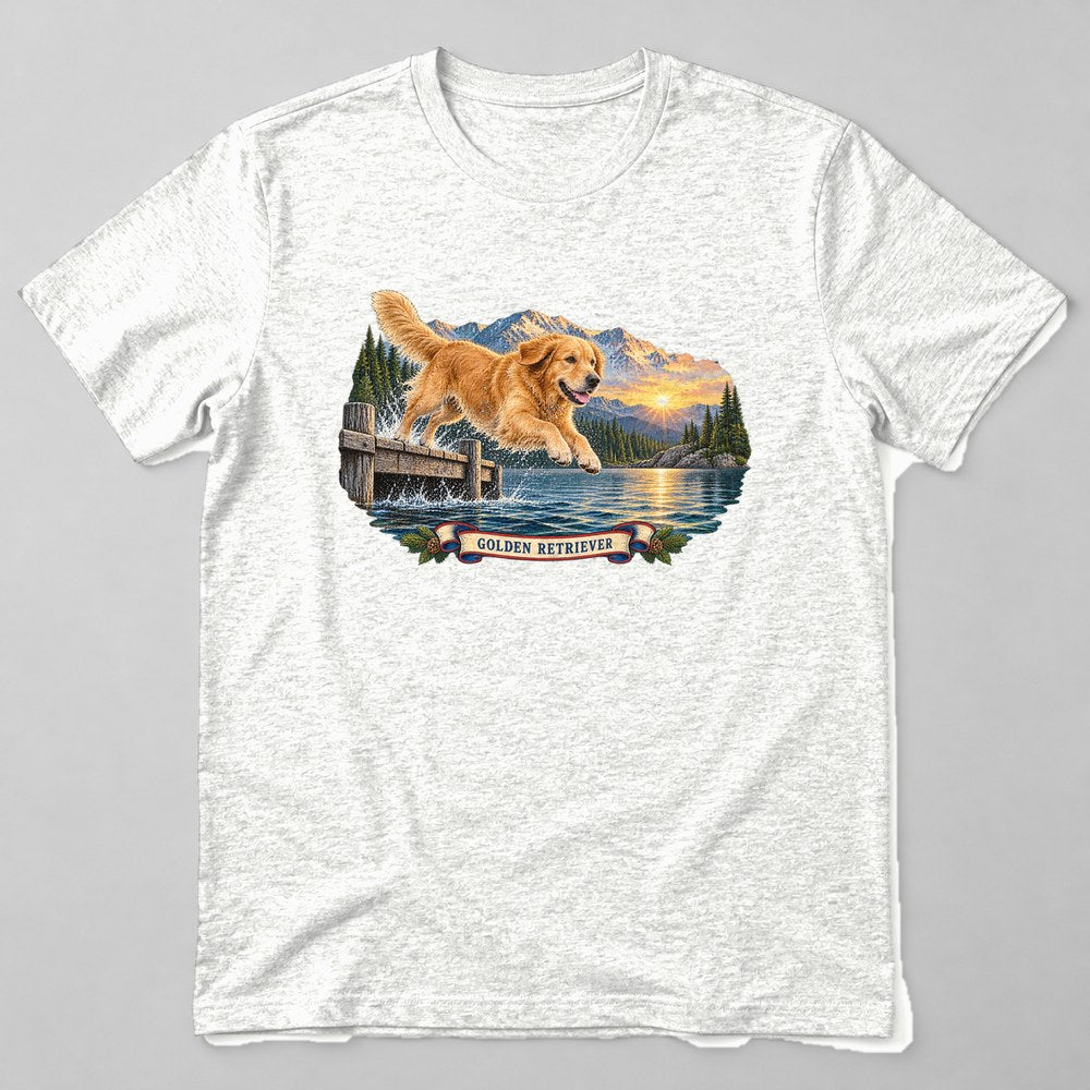 Golden Retriever T-Shirt in White