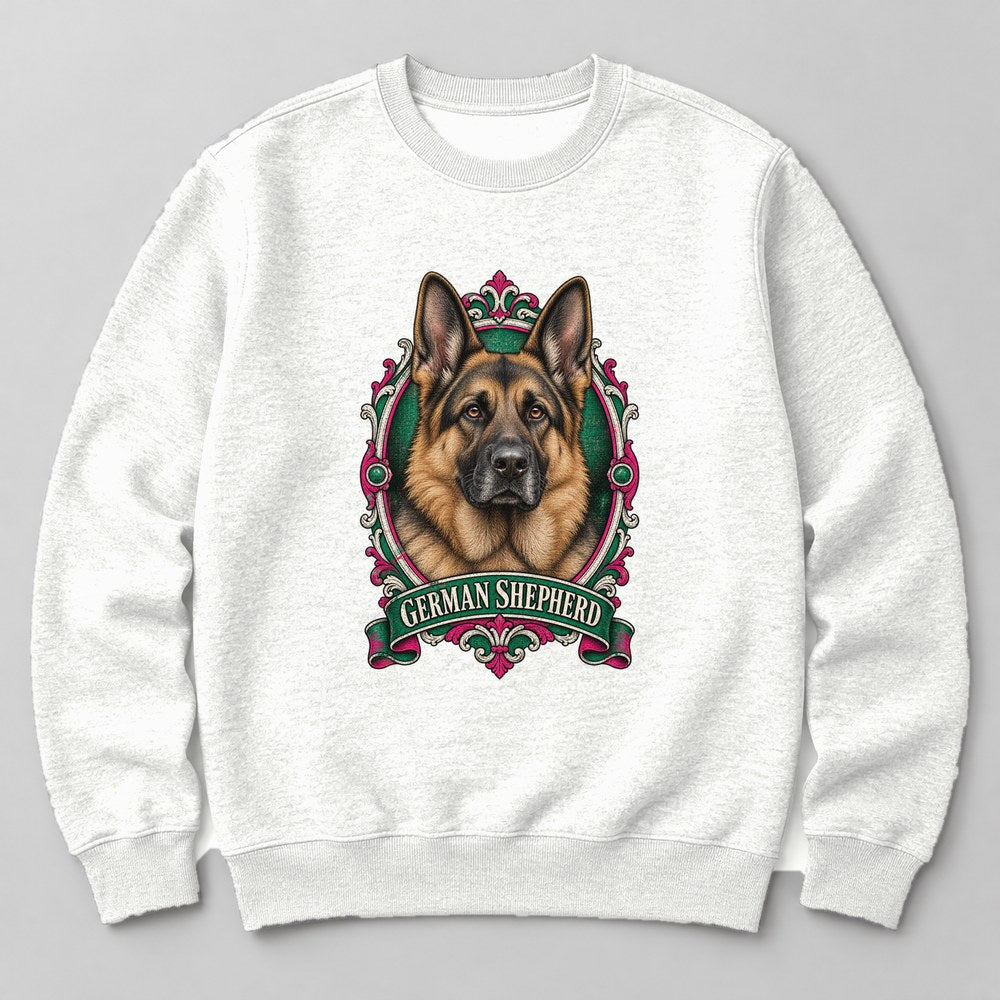 German Shepherd Sweatshirt in White