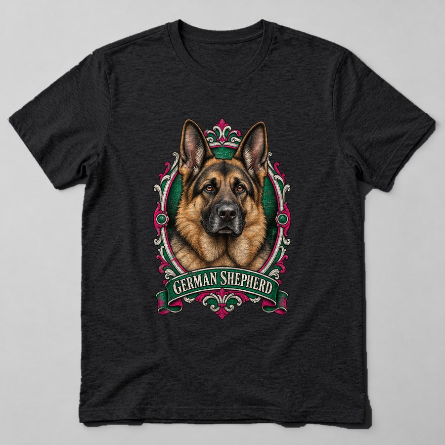 German Shepherd T-Shirt in Black