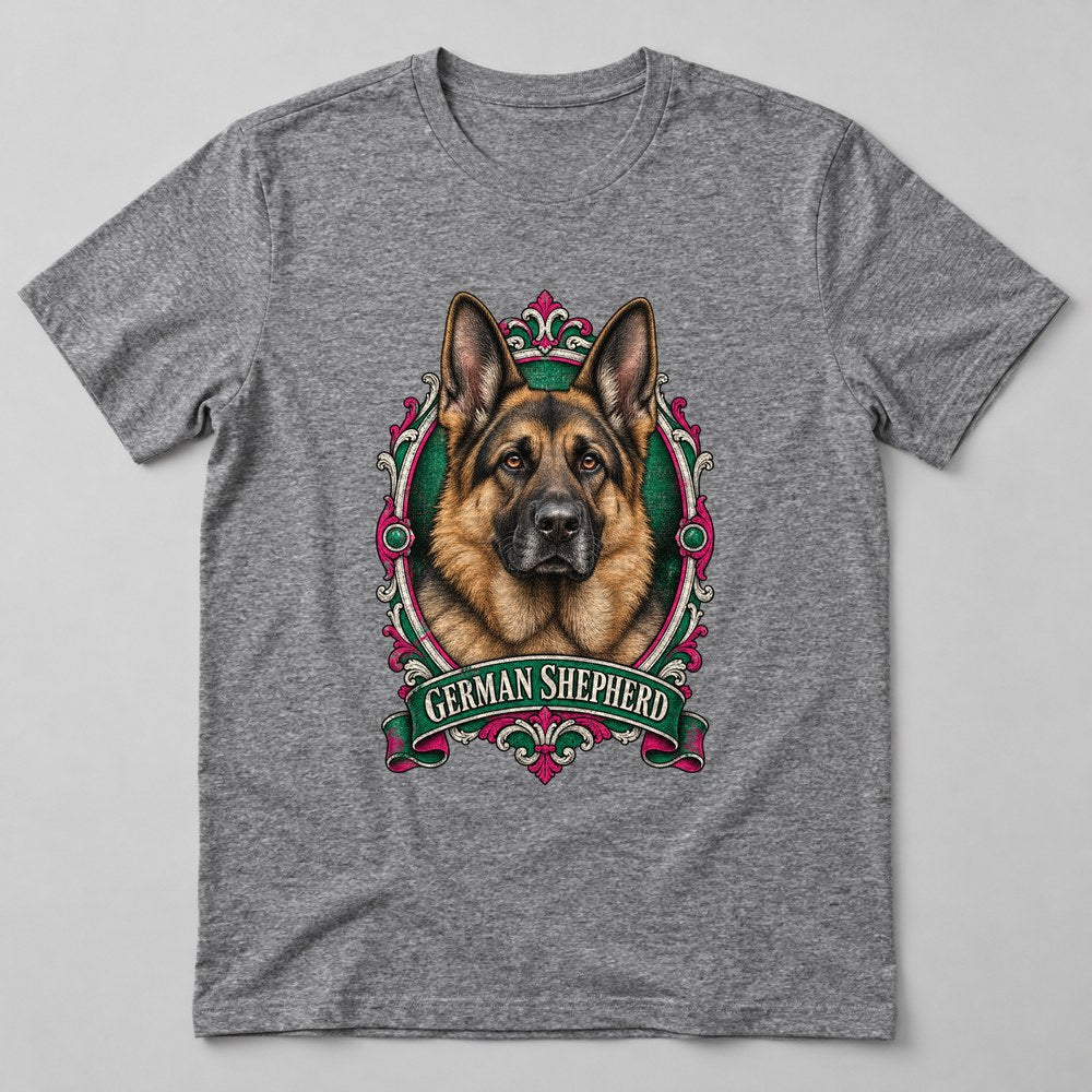 German Shepherd T-Shirt in Heather Grey