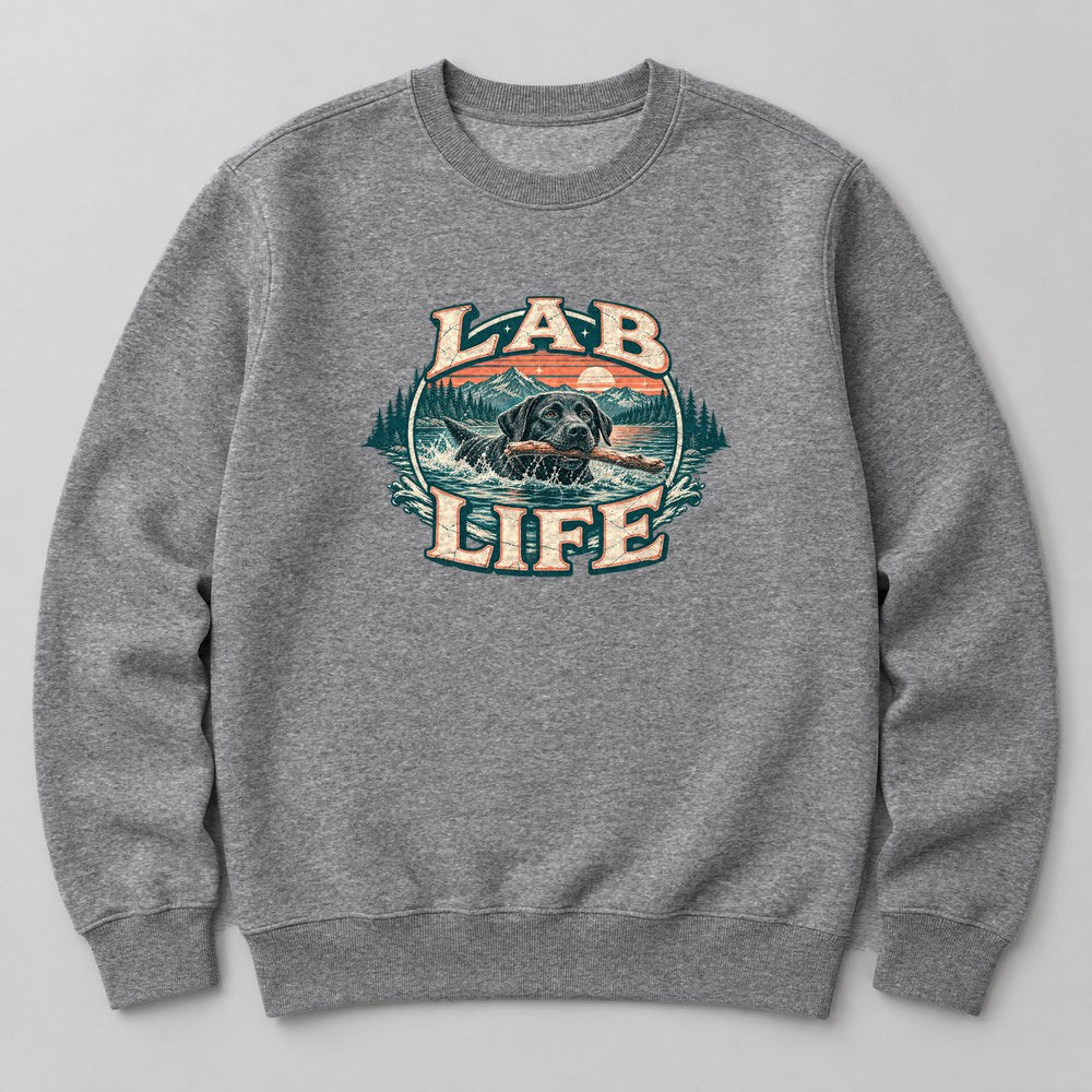 Lab Life Sweatshirt in Heather Grey