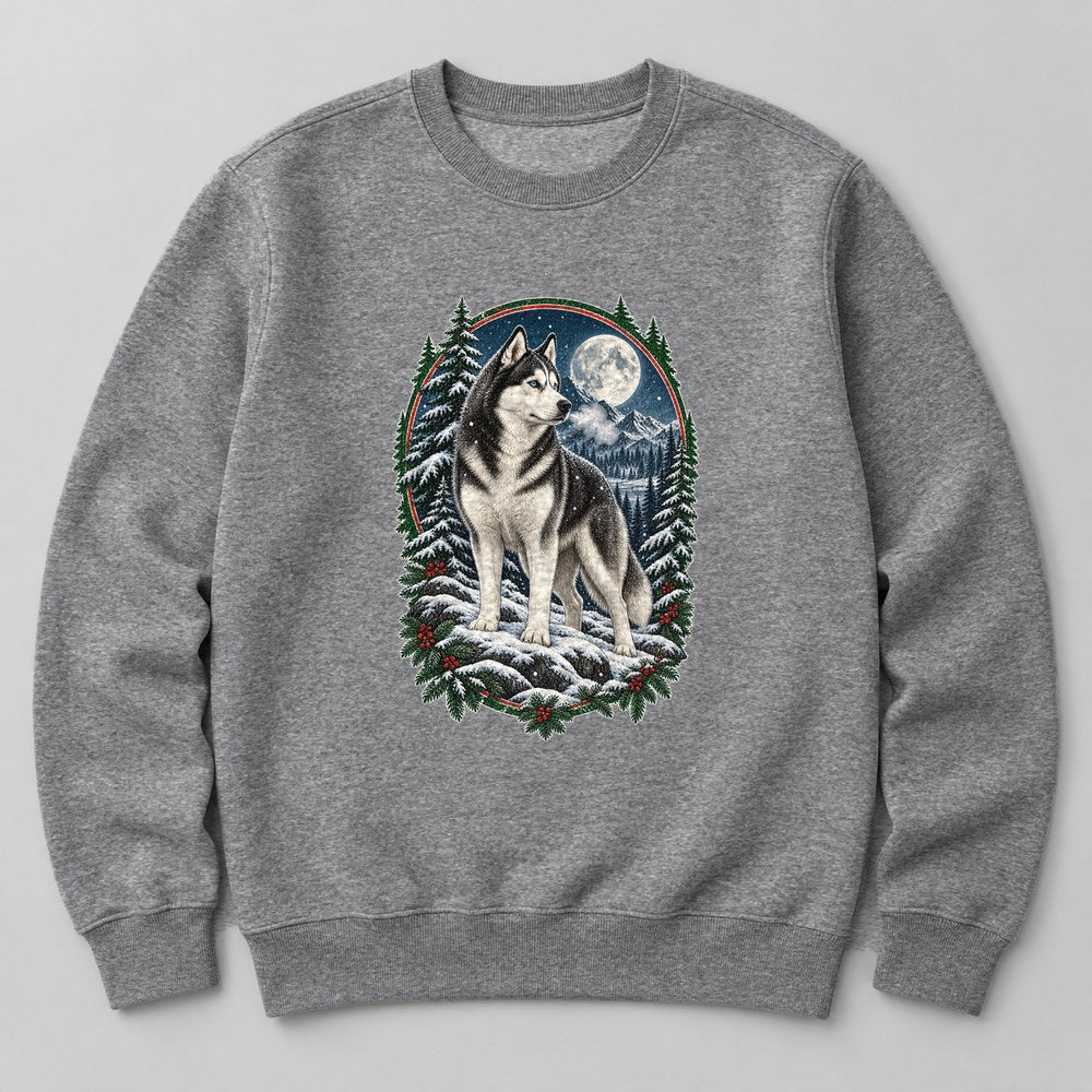 Husky Snow Sweatshirt in Heather Grey