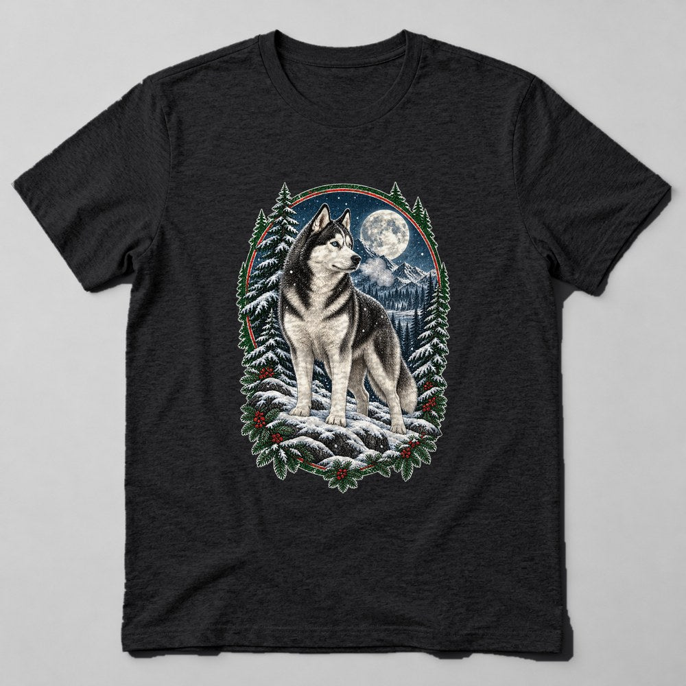 Husky Snow T-Shirt in Black