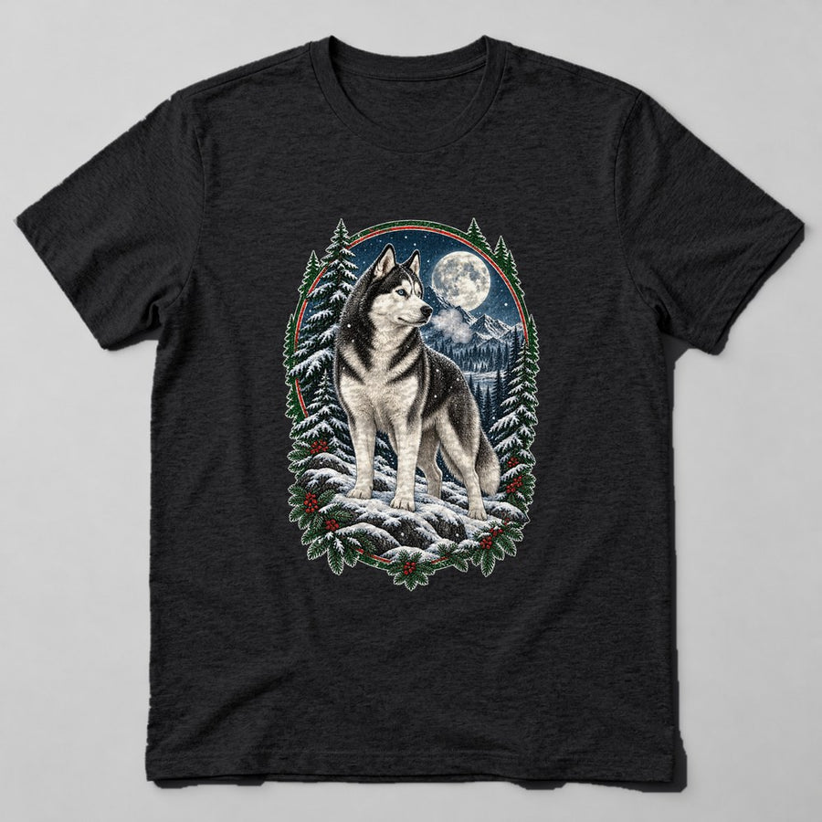 Husky Snow T-Shirt in Black