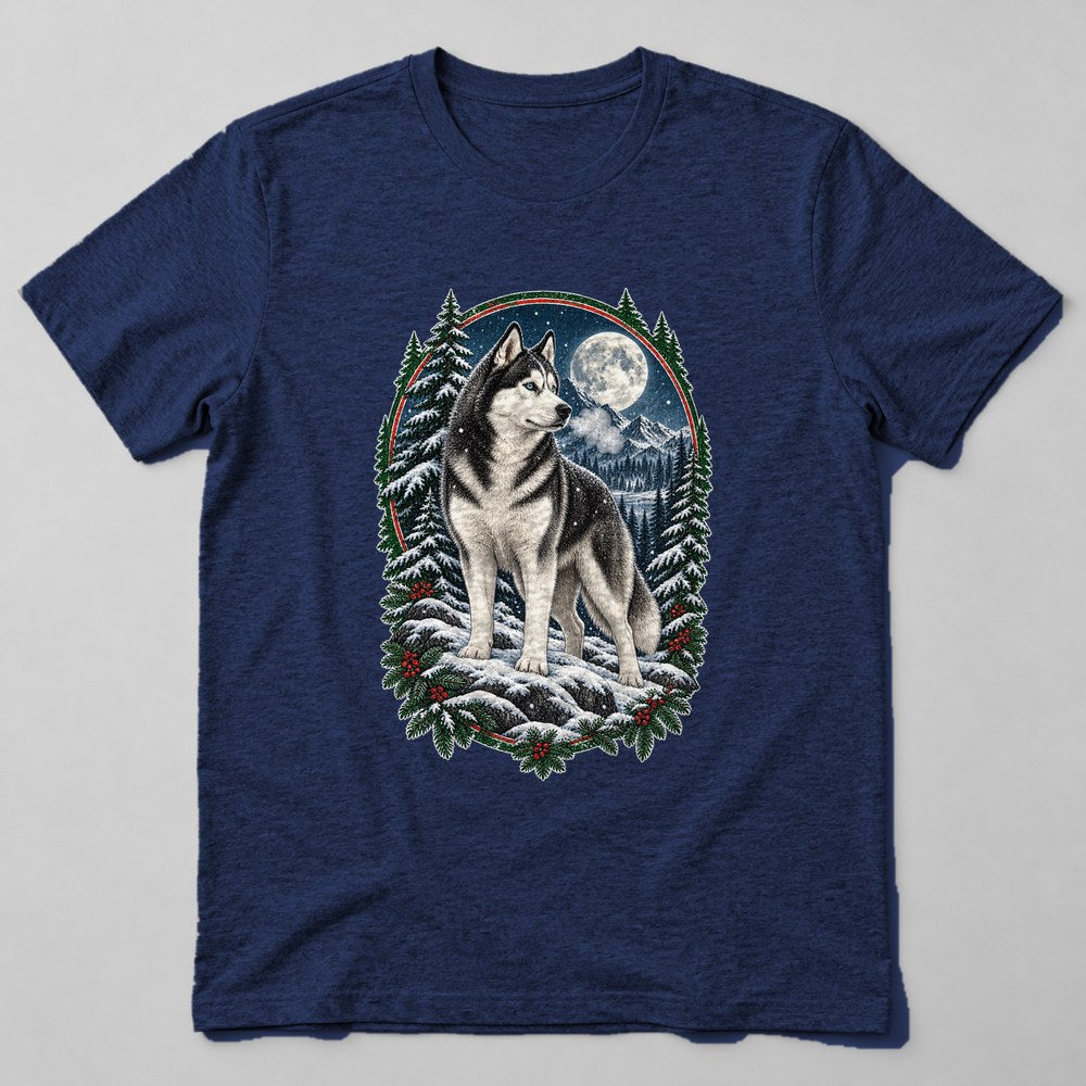 Husky Snow T-Shirt in Navy