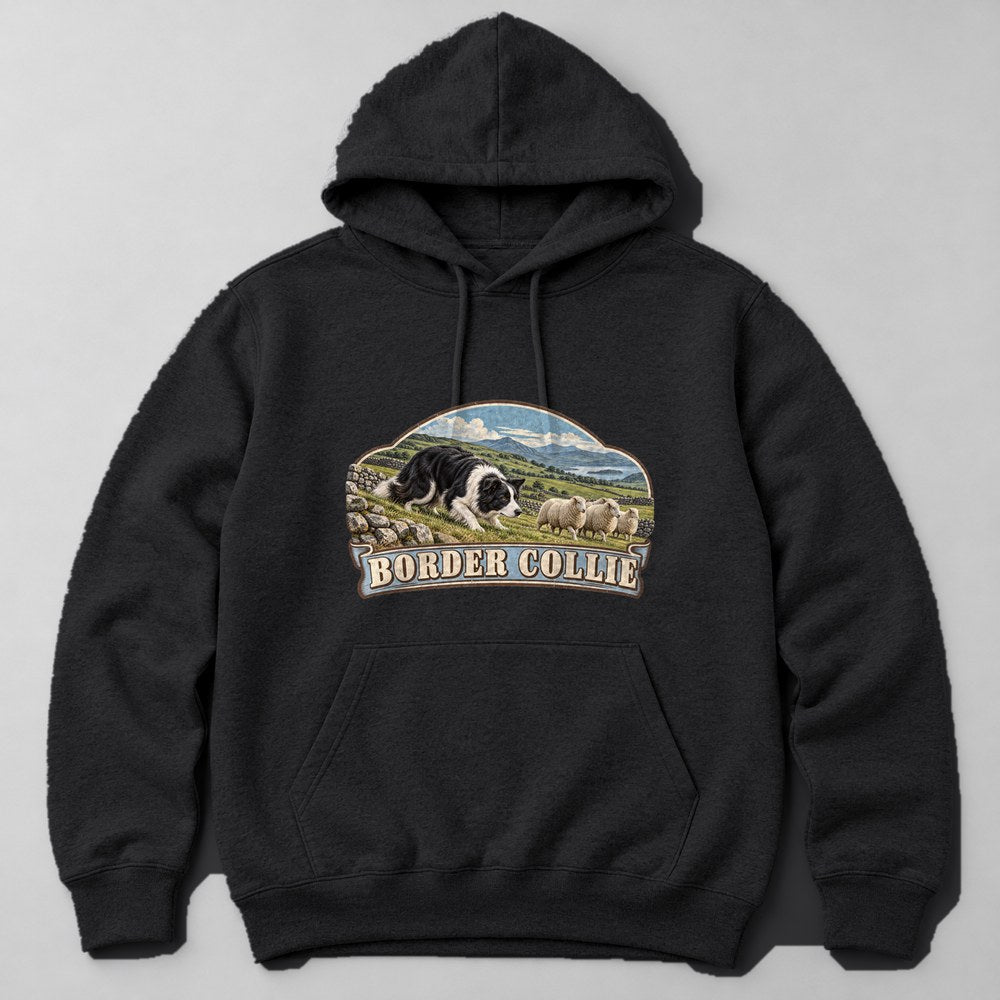 Border Collie Hoodie in Black