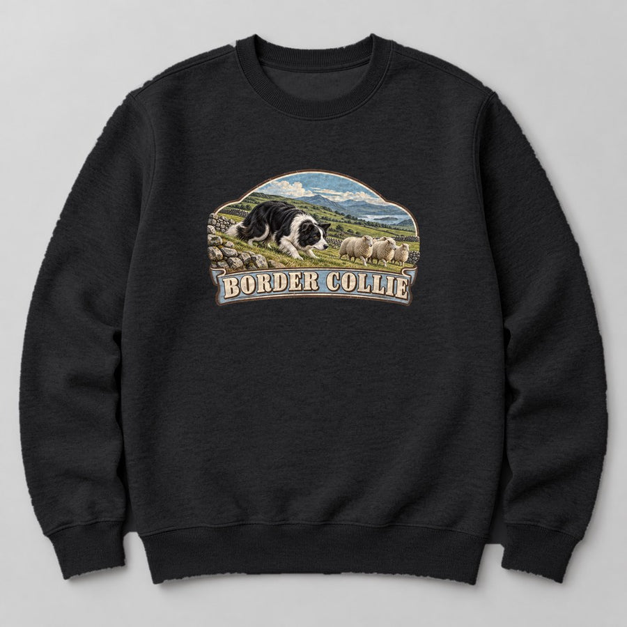 Border Collie Sweatshirt in Black