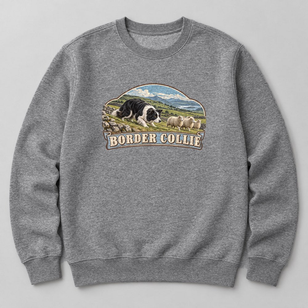 Border Collie Sweatshirt in Heather Grey
