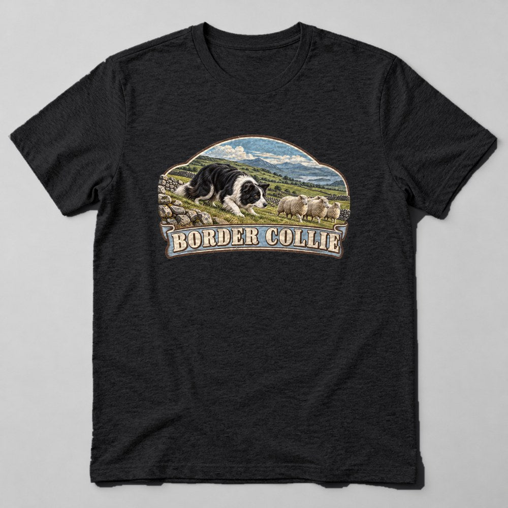 Border Collie T-Shirt in Black