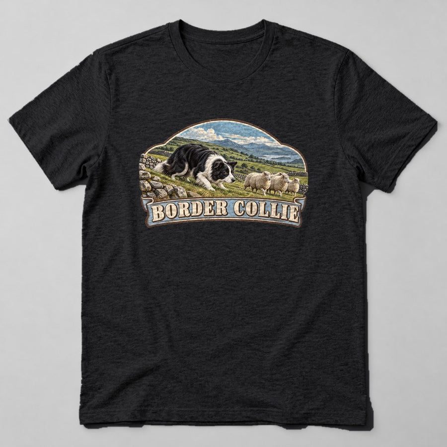 Border Collie T-Shirt in Black