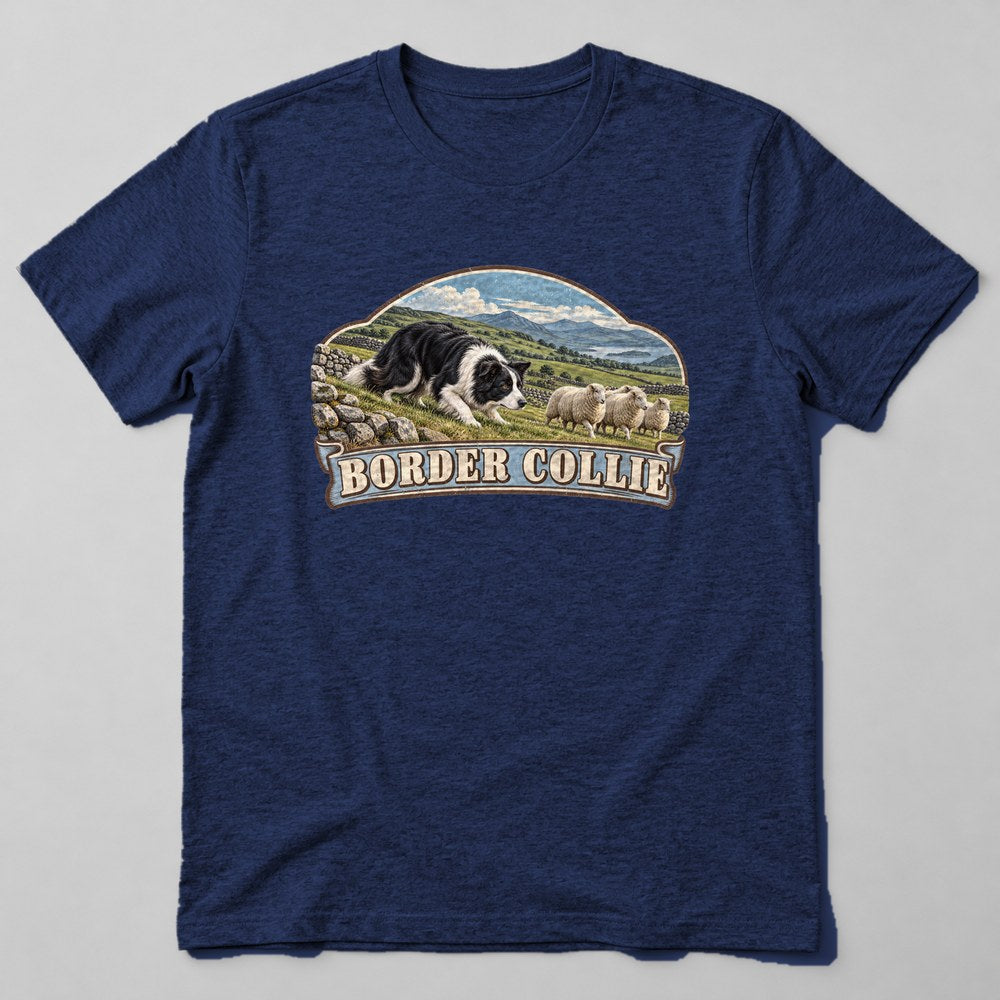 Border Collie T-Shirt in Navy