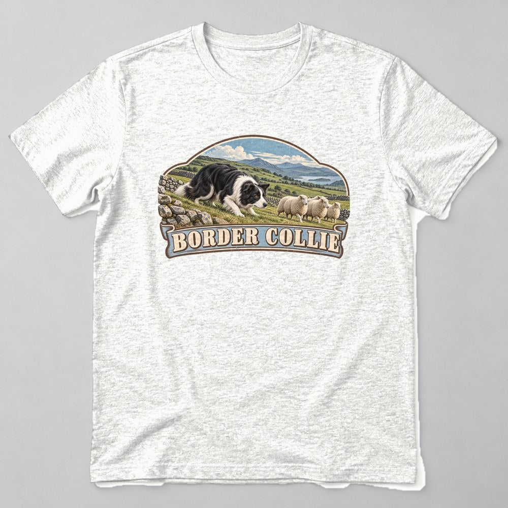 Border Collie T-Shirt in White