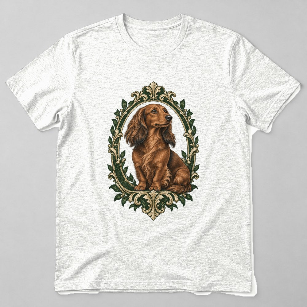 Dachshund Portrait T-Shirt in White