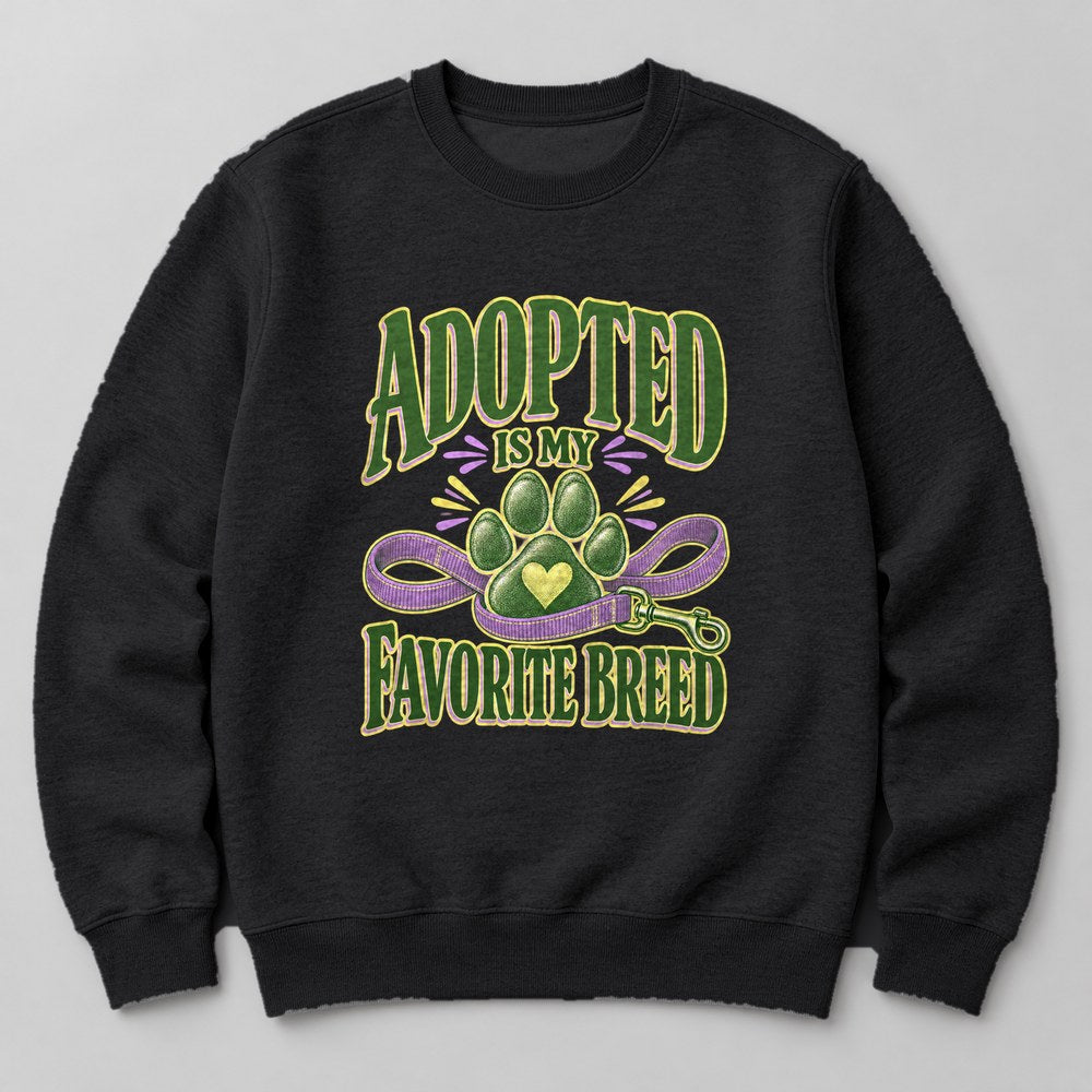 Adopted is my Favorite Breed Sweatshirt in Black