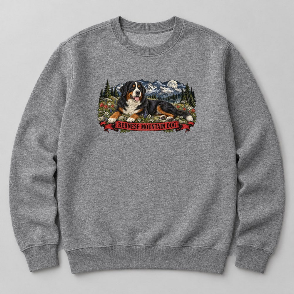 Bernese Mountain Dog Sweatshirt in Heather Grey