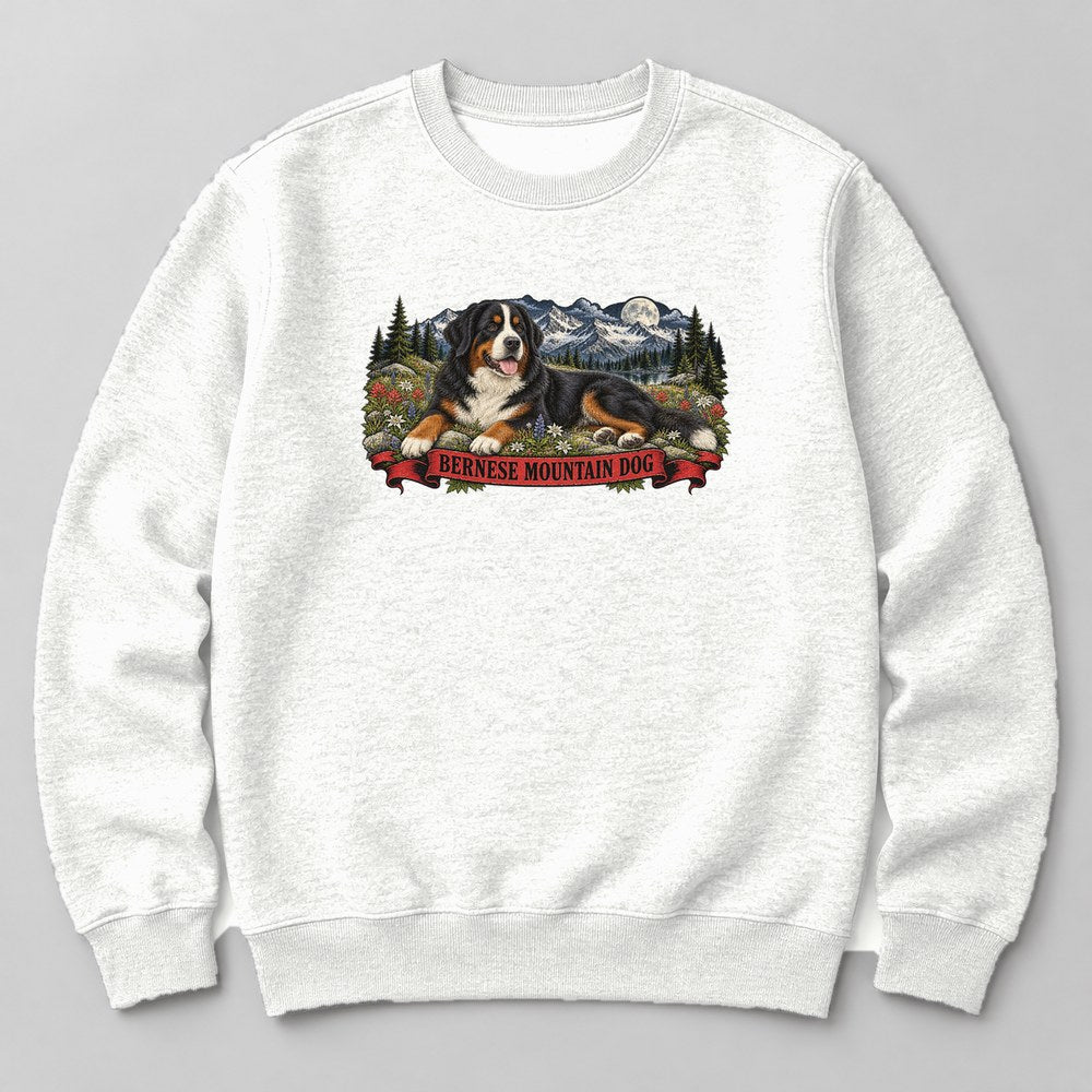 Bernese Mountain Dog Sweatshirt in White