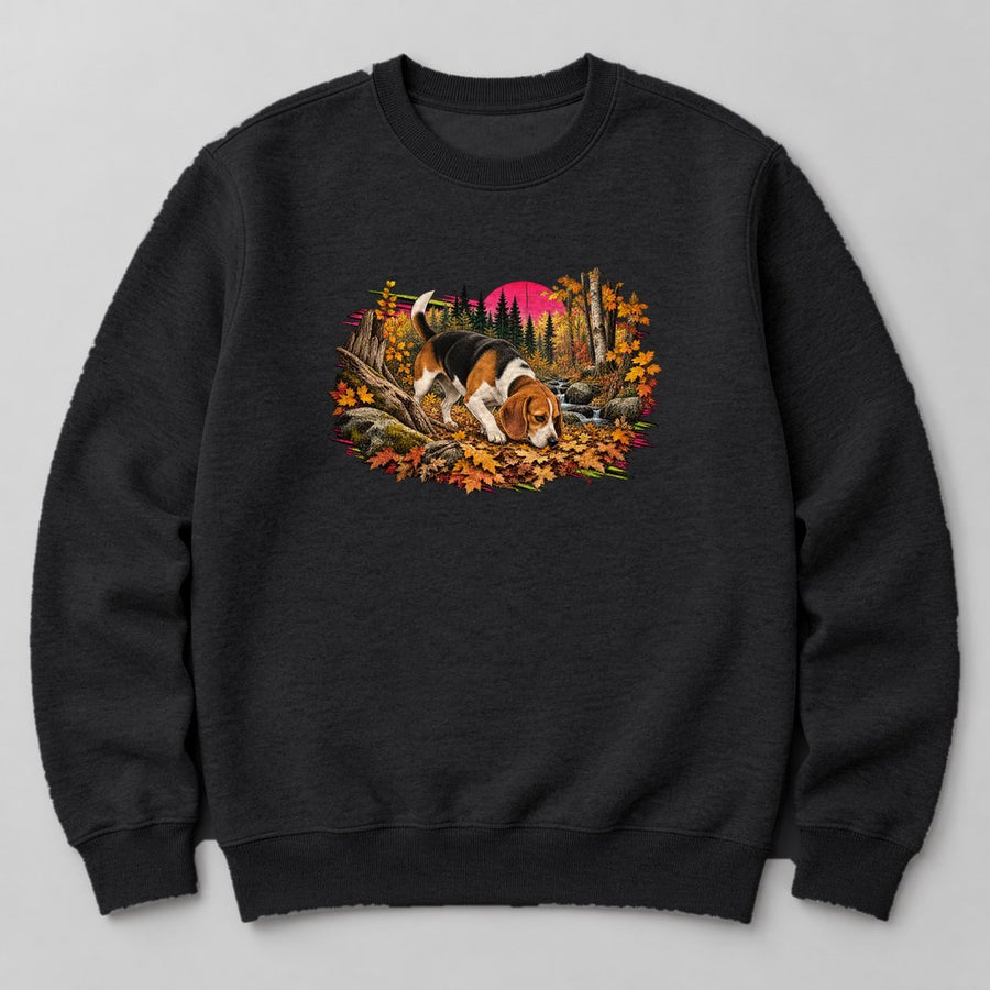 Beagle Autumn Sweatshirt in Black