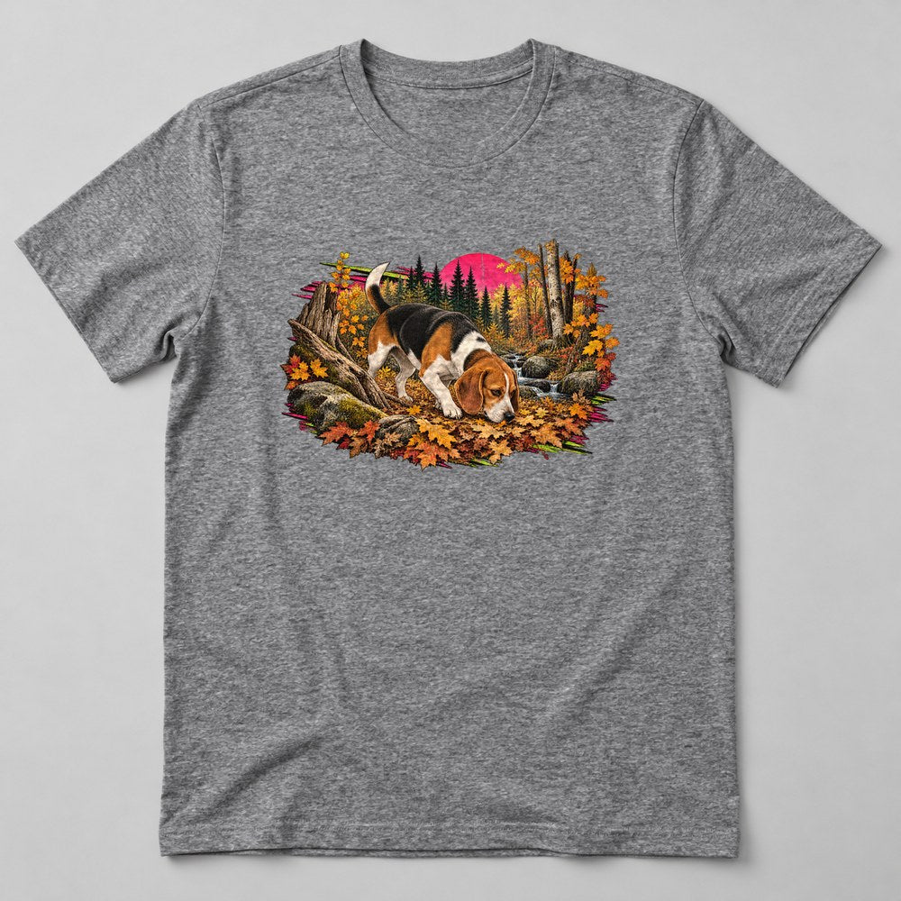 Beagle Autumn T-Shirt in Heather Grey
