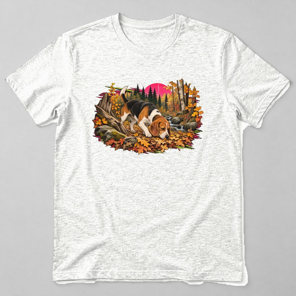 Beagle Autumn T-Shirt in White