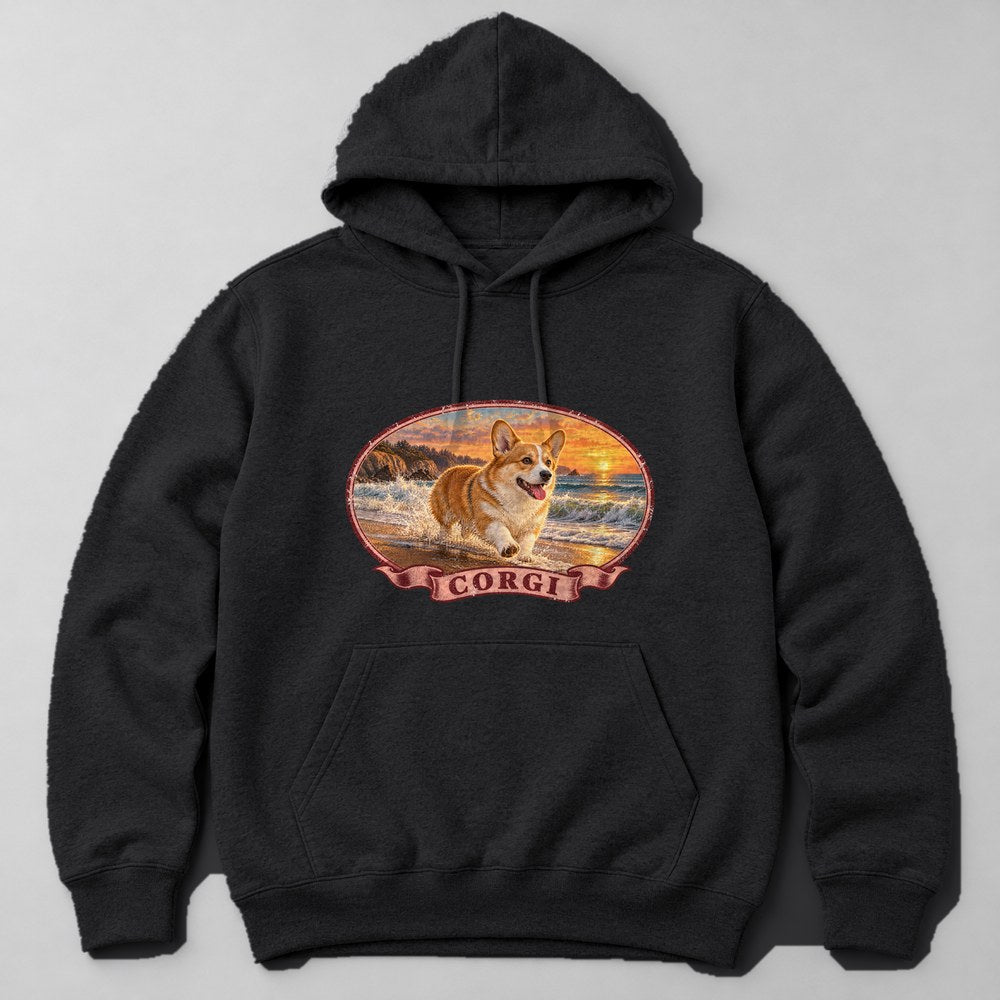 Corgi Hoodie in Black