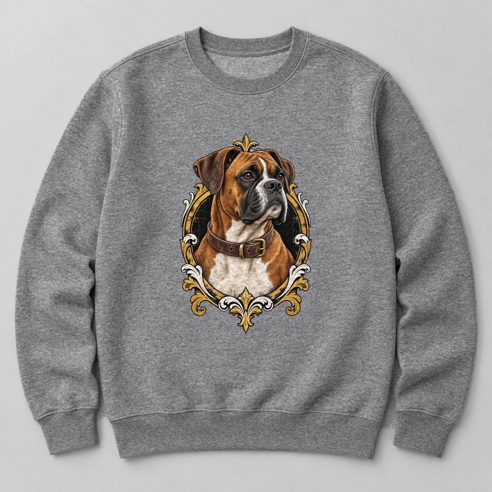 Boxer Portrait Sweatshirt in Heather Grey