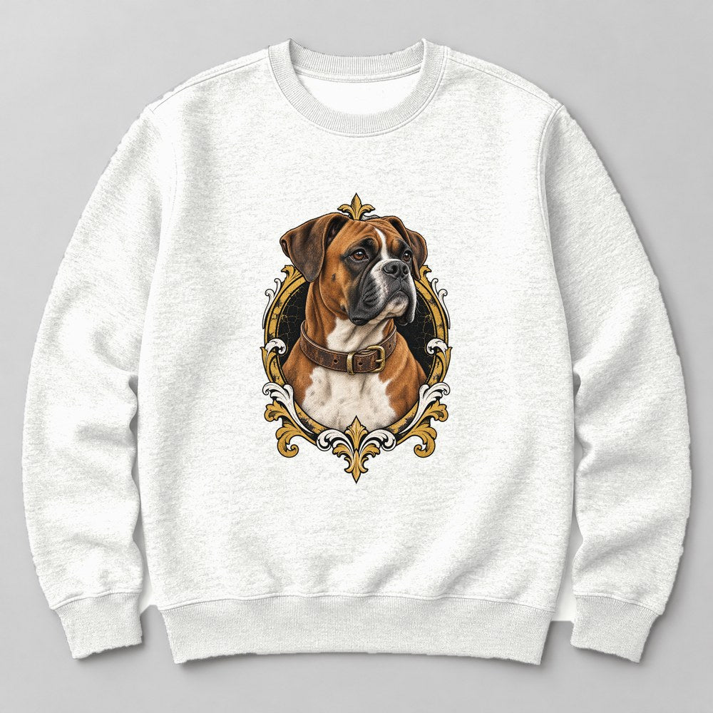 Boxer Portrait Sweatshirt in White