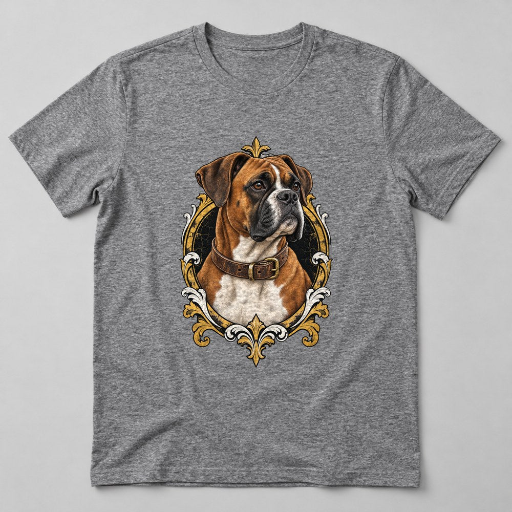 Boxer Portrait T-Shirt in Heather Grey
