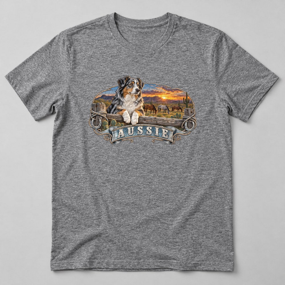 Aussie T-Shirt in Heather Grey