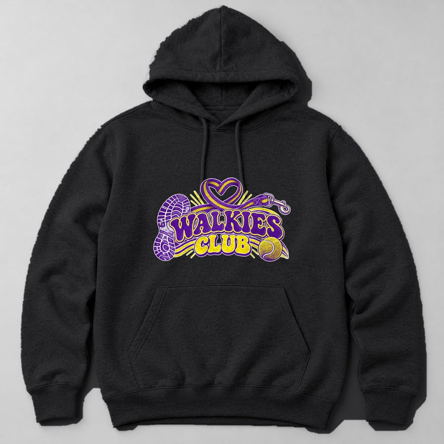 Walkies Club Hoodie in Black