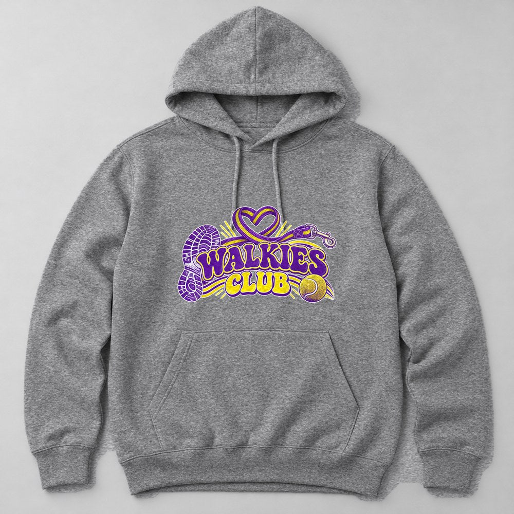 Walkies Club Hoodie in Heather Grey