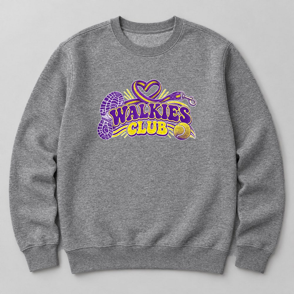 Walkies Club Sweatshirt in Heather Grey