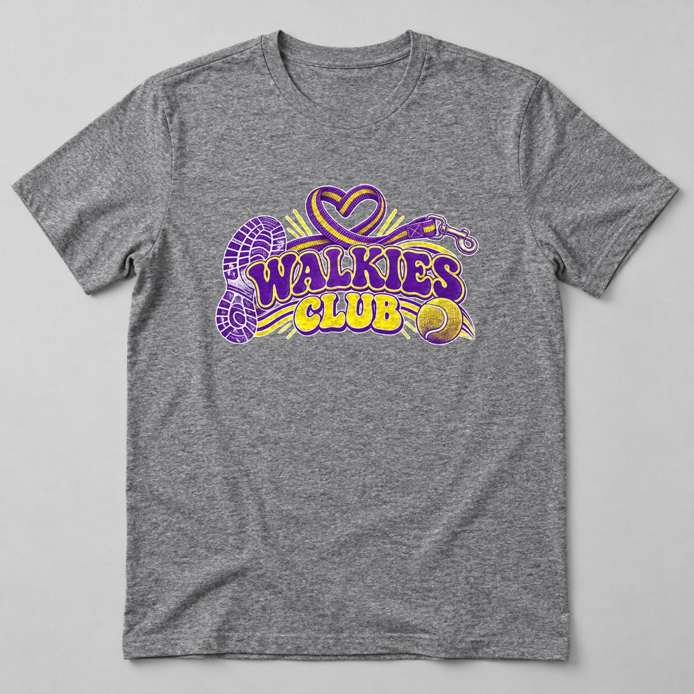 Walkies Club T-Shirt in Heather Grey