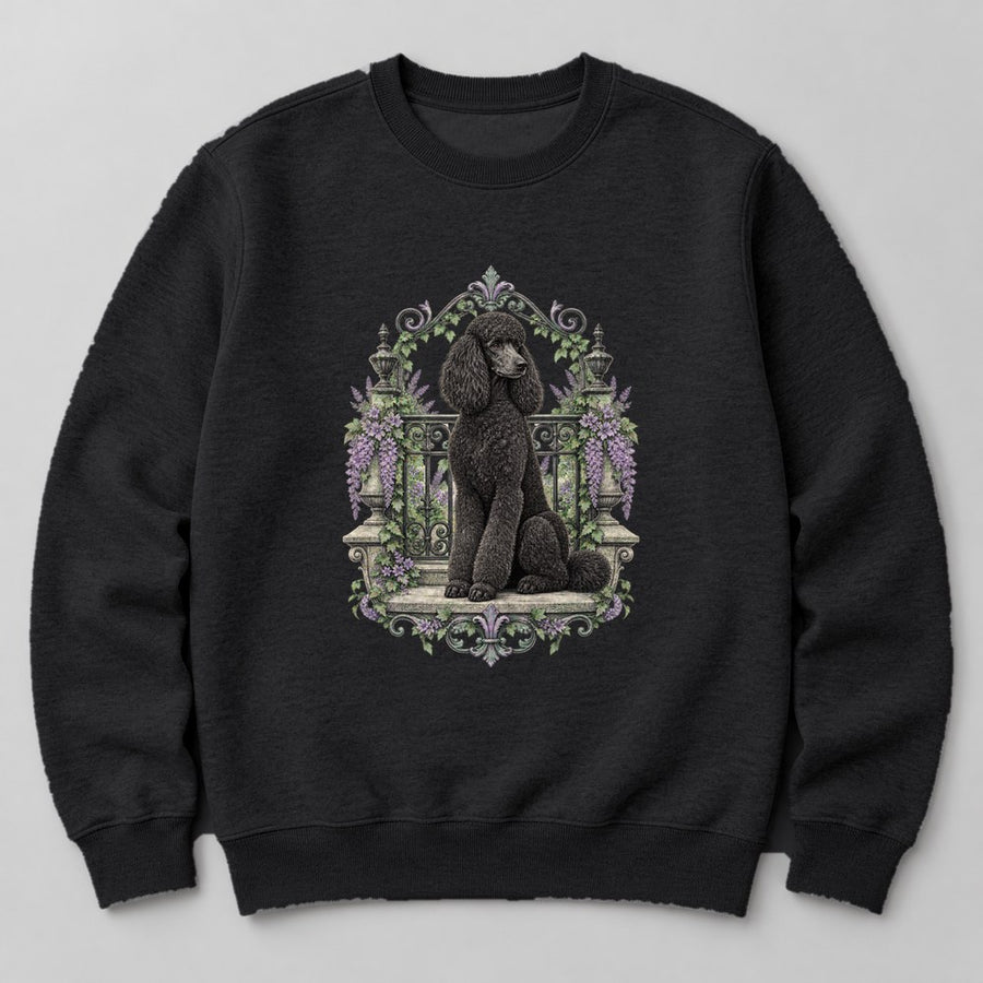 Poodle Paris Sweatshirt in Black