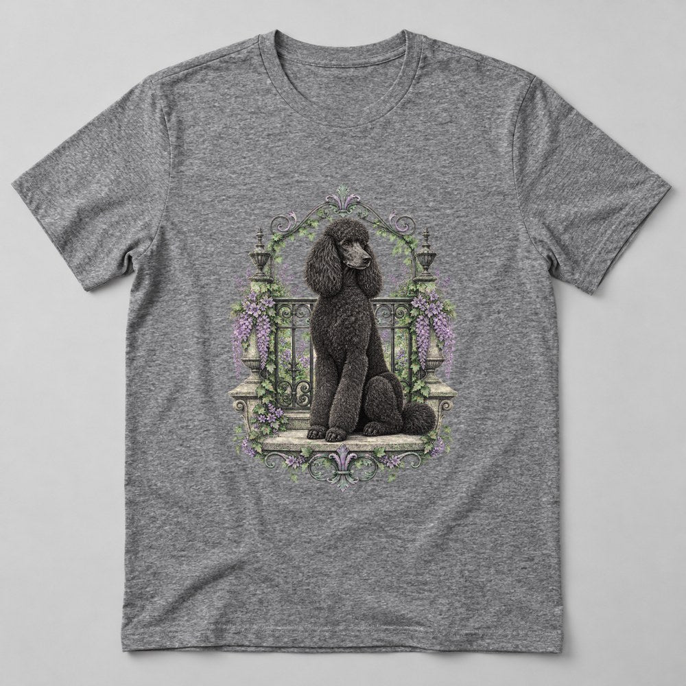 Poodle Paris T-Shirt in Heather Grey
