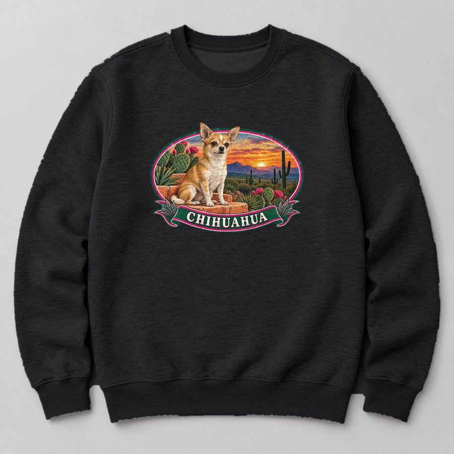 Chihuahua Sweatshirt in Black