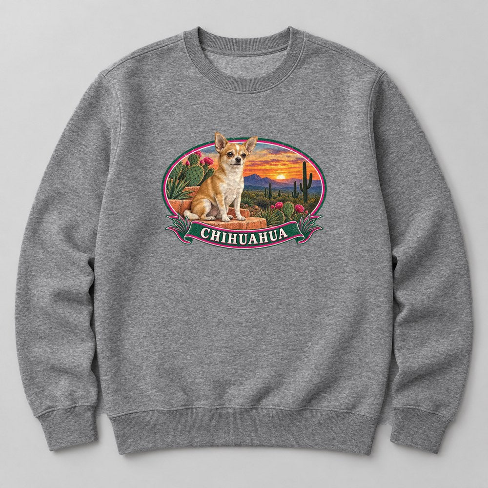 Chihuahua Sweatshirt in Heather Grey