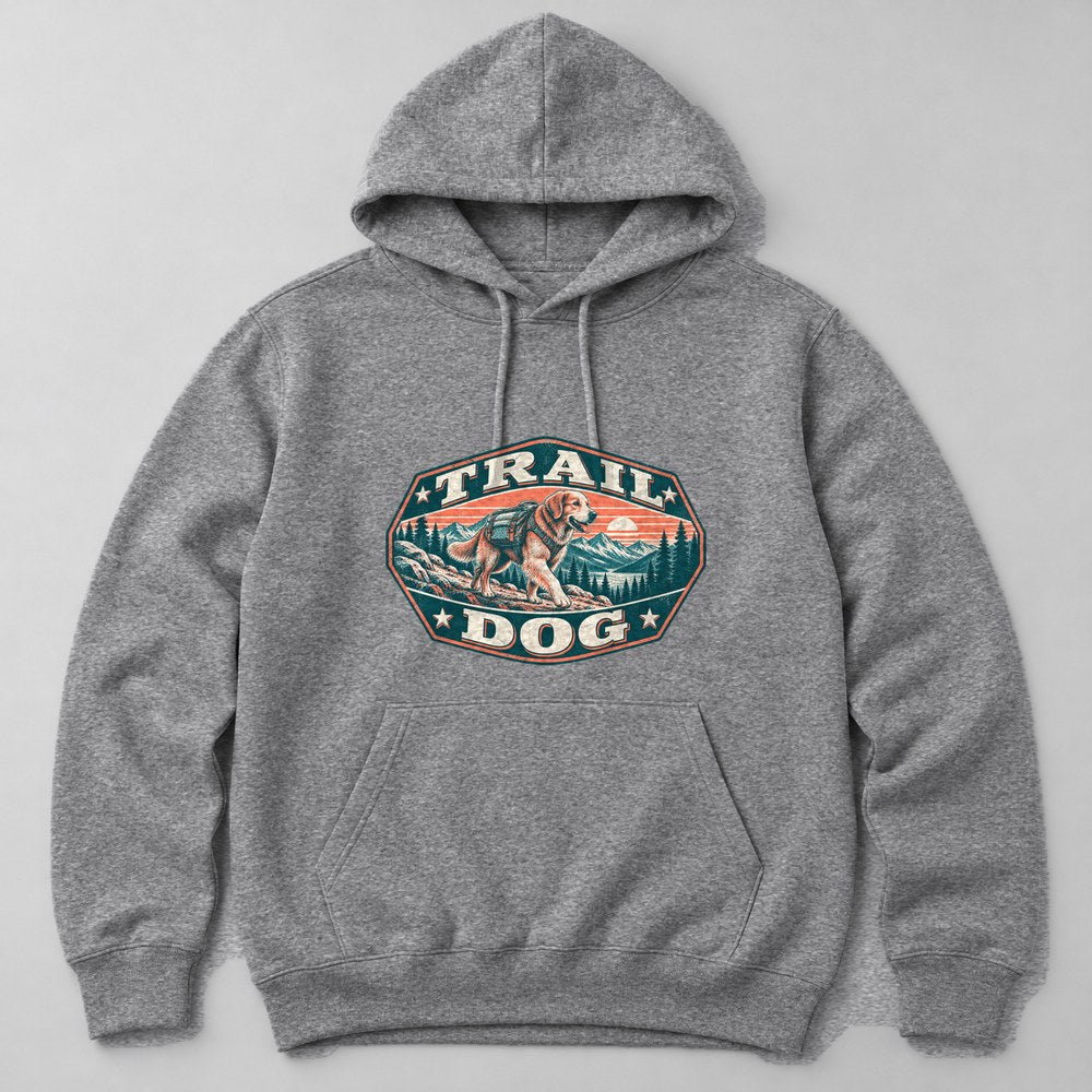 Trail Dog Hoodie in Heather Grey